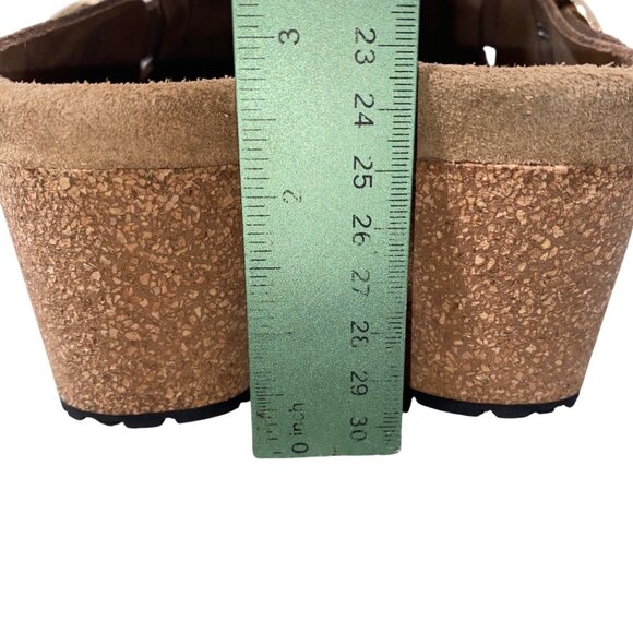 Papillio By Birkenstock Fanny Clog Brown Suede shoes Wedge Size 7 retro boho - Picture 10 of 10